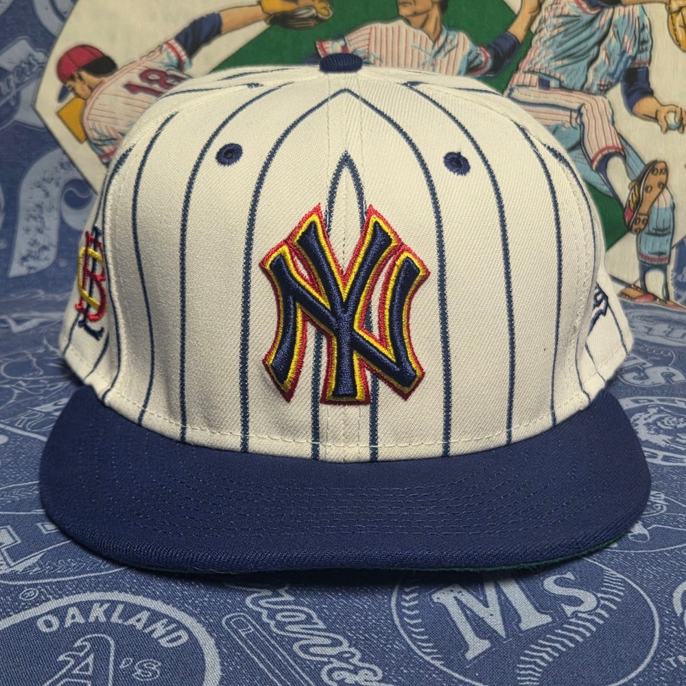 New York Yankees Big League Chew New Era Hat Mens 7 3/4 Cream 59FIFTY Fitted Cap